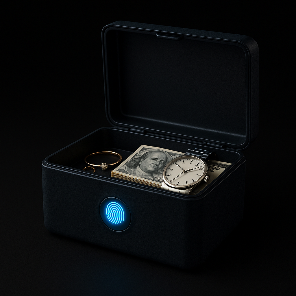 Mini Caja Fuerte con Huella Digital – Protege tu dinero y joyas